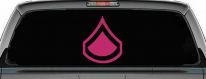 Army Private First Class Military Car or Truck Window Decal Sticker (Hot Pink)