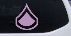 Army Private First Class Military Car or Truck Window Decal Sticker (Lilac)