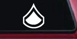 Army Private First Class Military Car or Truck Window Decal Sticker