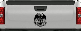 Scottish Rite Wings 32nd Other Car or Truck Window Decal Sticker (Black)