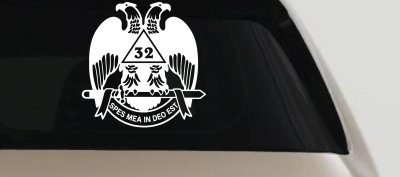 Scottish Rite Wings 32nd Other Car or Truck Window Vinyl Decal Sticker