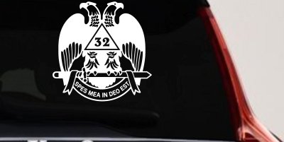 Scottish Rite Wings 32nd Other Car or Truck Window Vinyl Decal Sticker