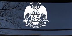 Scottish Rite Wings 32nd Other Car or Truck Window Decal Sticker
