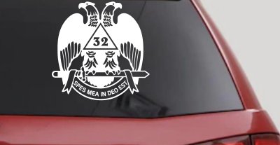 Scottish Rite Wings 32nd Other Car or Truck Window Vinyl Decal Sticker