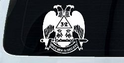 Scottish Rite Wings 32nd Other Car or Truck Window Decal Sticker