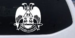 Scottish Rite Wings 32nd Other Car or Truck Window Decal Sticker