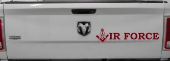 Masonic Freemason Square Compass Air Force Military Car or Truck Window Vinyl Decal Sticker (Burgundy)