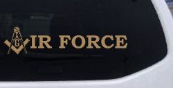 Masonic Freemason Square Compass Air Force Military Car or Truck Window Vinyl Decal Sticker (Light Brown)