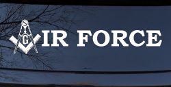 Masonic Freemason Square Compass Air Force Military Car or Truck Window Decal Sticker