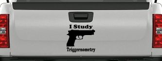 I Study Triggernometry 2nd Amendment Gun Guns Car or Truck Window Decal Sticker (Black)