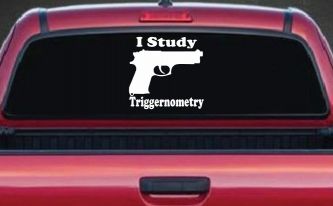 I Study Triggernometry 2nd Amendment Gun Guns Car or Truck Window Decal Sticker
