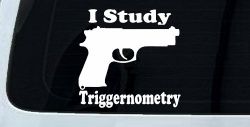 I Study Triggernometry 2nd Amendment Gun Guns Car or Truck Window Decal Sticker