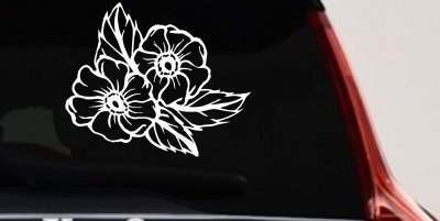 Cherokee Rose Corner Design Flowers And Vines Car or Truck Window Vinyl Decal Sticker