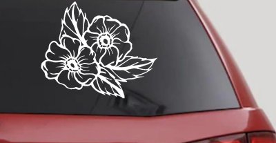 Cherokee Rose Corner Design Flowers And Vines Car or Truck Window Vinyl Decal Sticker
