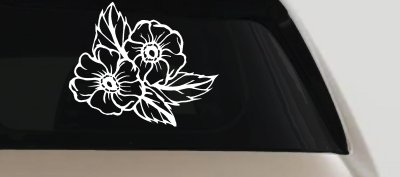Cherokee Rose Corner Design Flowers And Vines Car or Truck Window Vinyl Decal Sticker