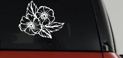 Cherokee Rose Corner Design Flowers And Vines Car or Truck Window Vinyl Decal Sticker
