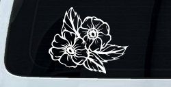 Cherokee Rose Corner Design Flowers And Vines Car or Truck Window Decal Sticker
