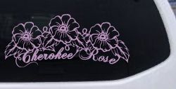 Cherokee Rose Flowers And Vines Car or Truck Window Decal Sticker (Lilac)