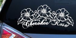 Cherokee Rose Flowers And Vines Car or Truck Window Decal Sticker