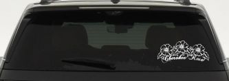 Cherokee Rose Flowers And Vines Car or Truck Window Decal Sticker (White)
