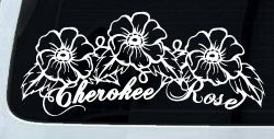 Cherokee Rose Flowers And Vines Car or Truck Window Decal Sticker