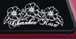 Cherokee Rose Flowers And Vines Car or Truck Window Decal Sticker