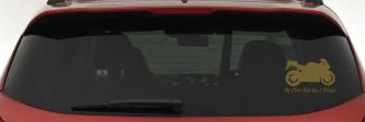 My Other Ride Has Two Wheels Sport Bike Motorcycle Car or Truck Window Decal Sticker (Gold)