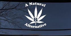 A Natural Alternative Medical Marijuana Cannabis Car or Truck Window Decal Sticker