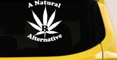 A Natural Alternative Medical Marijuana Cannabis Car or Truck Window Vinyl Decal Sticker