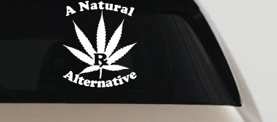 A Natural Alternative Medical Marijuana Cannabis Car or Truck Window Vinyl Decal Sticker