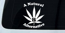 A Natural Alternative Medical Marijuana Cannabis Car or Truck Window Decal Sticker
