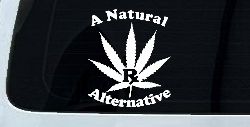 A Natural Alternative Medical Marijuana Cannabis Car or Truck Window Decal Sticker