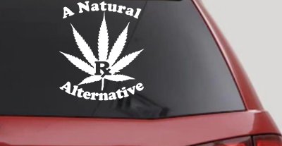 A Natural Alternative Medical Marijuana Cannabis Car or Truck Window Vinyl Decal Sticker