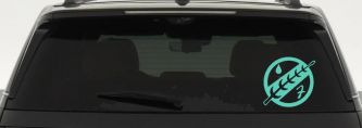 Mandalorian Crest Boba Fett Sci Fi Car or Truck Window Decal Sticker (Mint)