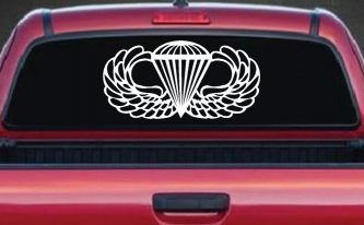 AIRBORNE Wings Military Car or Truck Window Decal Sticker