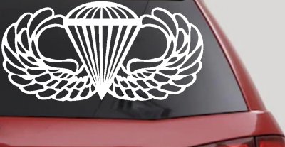 AIRBORNE Wings Military Car or Truck Window Vinyl Decal Sticker