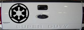 Galactic Empire Emblem Sci Fi Car or Truck Window Decal Sticker (Black)