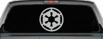 Galactic Empire Emblem Sci Fi Car or Truck Window Decal Sticker (Light Gray)