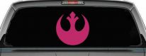 Rebel Alliance Emblem Sci Fi Car or Truck Window Decal Sticker (Hot Pink)