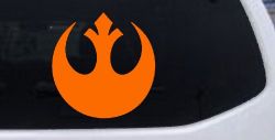 Rebel Alliance Emblem Sci Fi Car or Truck Window Vinyl Decal Sticker (Orange)