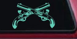 Military Police Cross Pistols Military Car or Truck Window Decal Sticker (Mint)