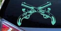 Military Police Cross Pistols Military Car or Truck Window Decal Sticker (Mint)