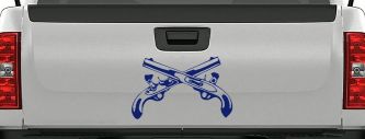 Military Police Cross Pistols Military Car or Truck Window Decal Sticker (Navy)