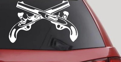 Military Police Cross Pistols Military Car or Truck Window Vinyl Decal Sticker