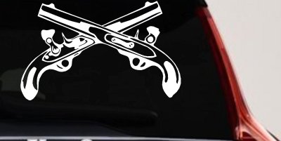 Military Police Cross Pistols Military Car or Truck Window Vinyl Decal Sticker
