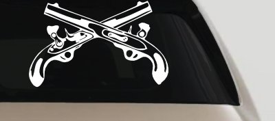 Military Police Cross Pistols Military Car or Truck Window Vinyl Decal Sticker