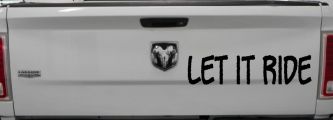 Let It Ride Off Road Car or Truck Window Decal Sticker (Black)