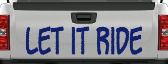 Let It Ride Off Road Car or Truck Window Decal Sticker (Navy)