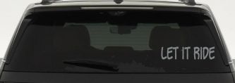 Let It Ride Off Road Car or Truck Window Decal Sticker (Telegrey)