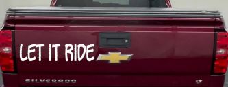 Let It Ride Off Road Car or Truck Window Vinyl Decal Sticker (White)